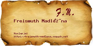 Freismuth Madléna névjegykártya